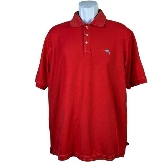 Tommy Bahama Men’s Tshirt Orange Size Large Short Sleeve - Picture 1 of 10
